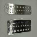 Stainless Steel Drill Gauge - 29-Holes Standard Metric Size, 1/16 Inch to 1/2 Inch Drill Bit Index, 1pc Black + 1pc Silver