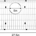 LKOBG2915SS Kitchen Sink Grate 27.5" x 13.5" x 1.25" Stainless Steel Sink Protector with Supersoft Silicone Feet