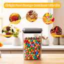 6 Pcs POP Container Set, Airtight Food Storage with Lids, Push Button Seal BPA-Free Set for Pantry, 0.65QT/0.7QT/1.8QT/2.4QT for Bulk Dry Food, Cereal, Flour, Sugar, RV Kitchen Storage