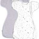 Swaddle Sack with Arms Up Design 2 Packs,Improves Sleep,Keeps Babies Calm and Relaxed,Baby Sleep Sack 3-Way Transitions to Arms-Free Wearable Blanket for Newborn