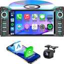 Car Stereo Radio DVD CD for Jeep Wrangler JK Compass Patriot Grand Cherokee Liberty/Dodge Caliber Journey Avenger Ram 1500 /Chrysler Sebring Wireless CarPlay Android Auto GPS Bluetooth AM/FM SWC