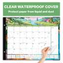 2 x Large Desk Calendar 2026-2027 22x17 Inches,18 Month,Suitable For Home, School Or Office,Monthly Calendar,With Plastic Cover