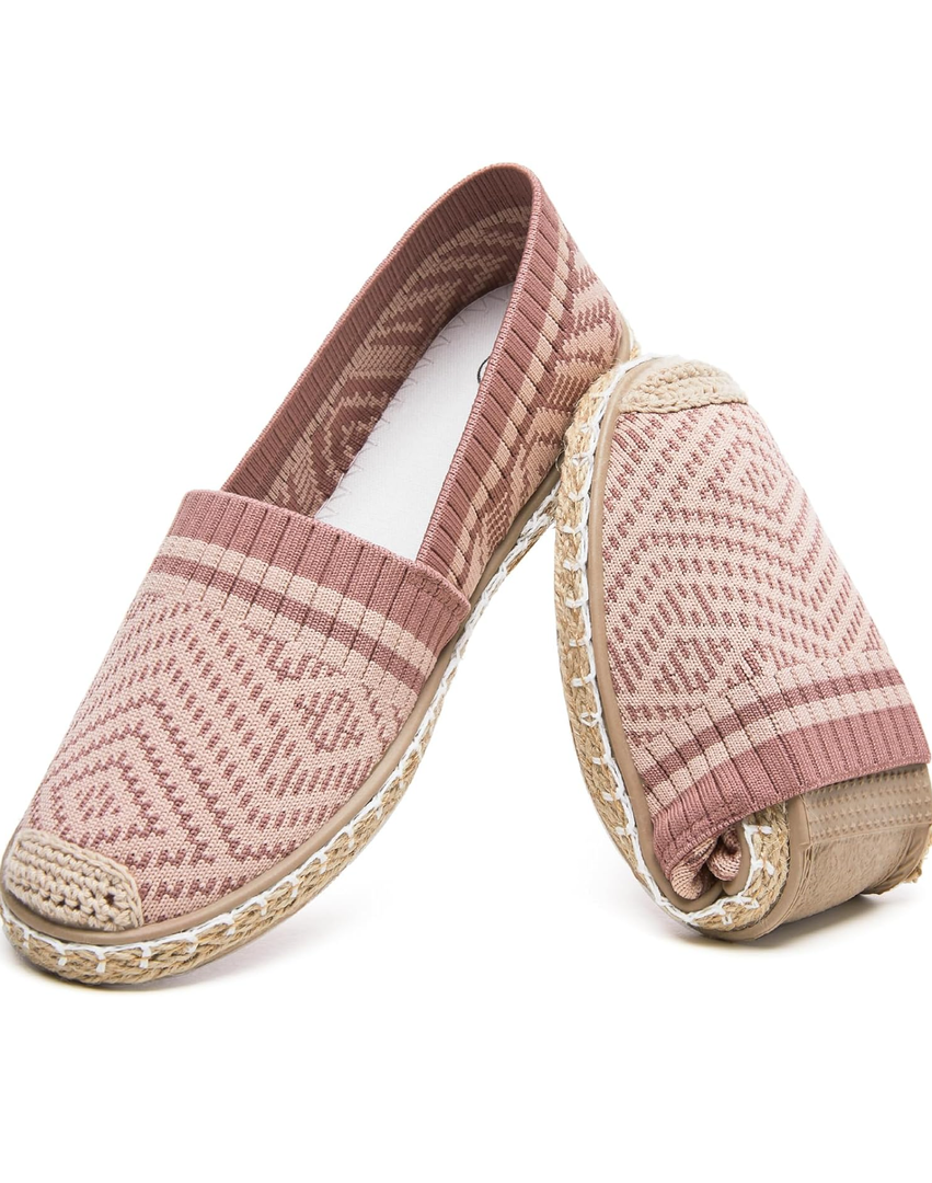 HEAWISH Ballet Flats for Women Loafer Slip on Shoes,Breathable Womens Shoes Dressy Casual Espadrilles for Women Rope Loafer Flats, size 8