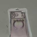 Misscase Magnetic Glitter Case for iPhone 17 Pro Max 6.9 Inch, Camera Protection, Compatible with MagSafe, Rectangle Cute Bling Sparkle Diamond Colorful Phone Cover, Drop-Tested & Shockproof-Purple