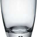 Bormioli Rocco Luna Set Of 4 Double Old Fashioned Glasses, 11.5 Oz. Clear Crystal Glassware, Dishwasher Safe, Made In Italy