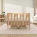 Dream On Me Synergy 5-in-1 Convertible Full-Size Baby Crib with Toddler, Day & Full Bed Conversion in Barnwood Natural, GreenGuard Gold & BSA, 3 Mattress Heights, Sustainable Pinewood