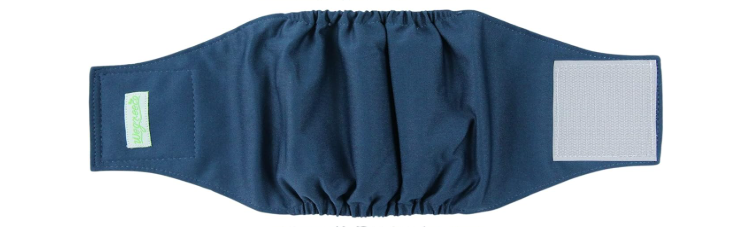 Wegreeco Washable Male Dog Belly Band - Pack of 1, Washable Male Dog Belly Wrap, Small Doggie Dog Diapers Male for Doggy Puppy (Navy, Small)