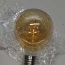 G25 Globe LED Edison Light Bulbs, 6W Equivalent to 60W, 2500K Warm White Flexible Spiral Filament Light Bulbs, Dimmable Vintage LED Bulb, G80 Antique Edison Bulbs, Amber Glass, E26, 4 Pack