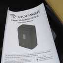 Bonsaii 12-Sheet Cross Cut Paper Shredder, 5.5 Gal Home Office Heavy Duty Shredder for Paper, Credit Card, Mail, Staples, with Transparent Window, High Security Level P-4 (C275-A)