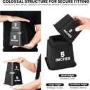 Utopia Bedding - Adjustable Bed Risers 3, 5, 8 Inch  Heavy Duty Furniture Riser Set of 4 for Beds, Couch & Desk  Under Bed Storage & Dorm Room Essential  Supports Up to 1,300 lbs  Black