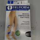 Truform 20-30 mmHg Compression Pantyhose, Plus Size Women's Support Tights Hosiery, Black, Tall,1 Pair