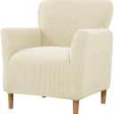 Stretch Chair Covers Banquet Armchair Slipcovers Knitted Armchair Sofa Covers Chair Slipcover Anti-Slip Furniture Protector for Living Room Friendly for Kids Pets (Beige)