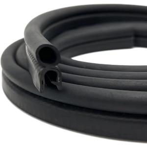 Car Door Seal Strip, Fit 1/4" Edge, Rubber Trim Seal with Top Bulb, Automotive Weather Striping for Cars, Boats, RVs, Trucks, and Home Applications, 26Ft