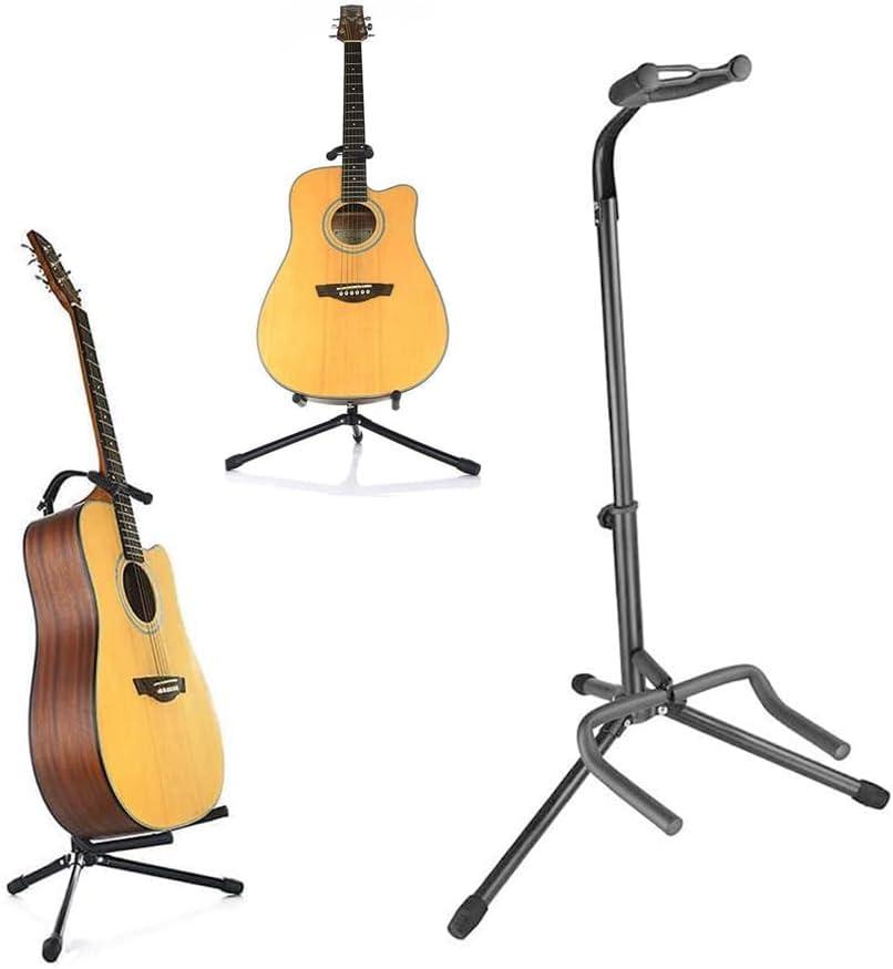 Adjustable Cello & Guitar Stand with Bow Holder - Lightweight, Foldable, Sturdy Steel Design for Acoustic/Electric Instruments