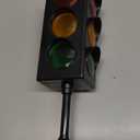 Kicko 11-Inch Traffic Lights Lamp with Base - 4-Mode Color Changing Stop Light Lamp for Kids Bedroom, Party Decoration or Playroom - Battery or USB Powered Mini Lighting - Ideal Traffic Light Decor