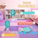 Vodolo Magic Electric Dancing Octopus Toy with Led Light and Music,Automatic Evasion Crawling Dancing Octopus Musical Toys with Fishing Rod,Dancing Squid Toy Baby Must Haves Tummy Time Baby Toys,Green