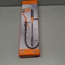 Electric Fuel Transfer Pump, 3GPM Portable Fluid Transfer Siphon Pump with Oil Pipeline, Battery Gas Pumps with Adjustable Flow Control Nozzle for Car/RV(Pink)