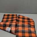 Smiry Rectangle Table Cloth, Waterproof Vinyl Tablecloth with Flannel Backing, Wipeable Buffalo Plaid Table Cover for Dining, Indoor and Outdoor (Orange & Black, 52"x70")