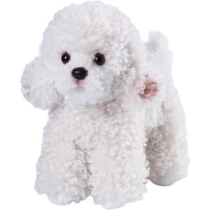 CU-MATE White Poodle Stuffed Animal Simulation Dog -Realistic & Lifelike Soft Handmade Standing Dog Plush Toy Puppy -Present Gift for Boys and Girls