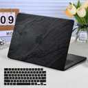 Funut for MacBook Pro 16 Inch Case 2024 2023 2022 2021 Model M3 A2991 M2 A2780 M1 A2485 Pro Max, Plastic Hard Shell Laptop Cover & Keyboard Cover for MacBook Pro 16" M3/M2/M1, Marble Black