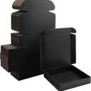 10x10x2 Black Shipping Boxes Small - 25 Pack Corrugated Cardboard Mailer Boxes for Packaging, Mailing, Gift Giving | Sturdy, Recyclable, Perfect for Small Business Supplies, Ecommerce