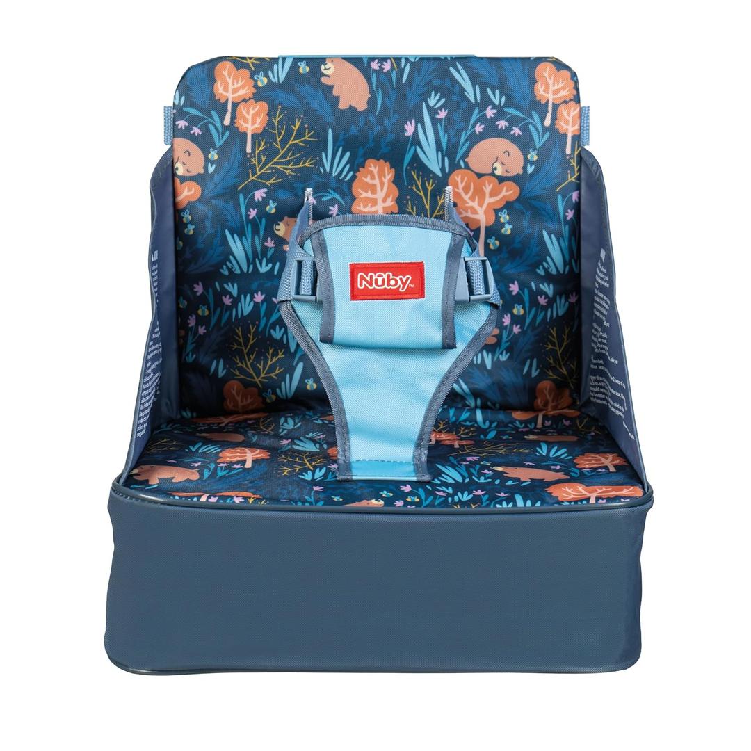 Nuby Easy Go Booster Seat for Toddlers with 3-Point Harness, 9M+