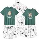 PATPAT Christmas Family Matching Short Sleeve Pajama Sets - Perfect for Family Photos & Holiday Celebrations, Size 3-4Y