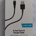 Z Gear Maximized 6 Foot Sync &Charge Cable For Micro USB Slim Tip Durable Cable