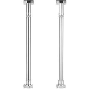 2 Pcs Undermount Sink Brackets, Adjustable Stainless Steel Sink Support Pole, No Drill Mounting and Repair Kit for Kitchen, Bathroom, 19.7-31.5 Inches