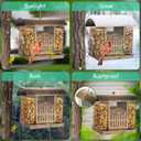 Suet Bird Feeder Outdoor Hanging with 2 Metal Mesh Cages - Attracts Woodpeckers, Finches, Sparrows - Wild Bird Feeder for Garden, Yard Decoration or Gift