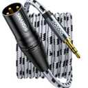 SNANSHI 3.5mm to XLR Male Cable 6.6 ft, Unbalanced Stereo to Mono Summing, 1/8 Inch TRS to XLR Cord Audio Interconnect for Laptop, iPhone to Mixer, Powered Speaker - (Not for Microphone)