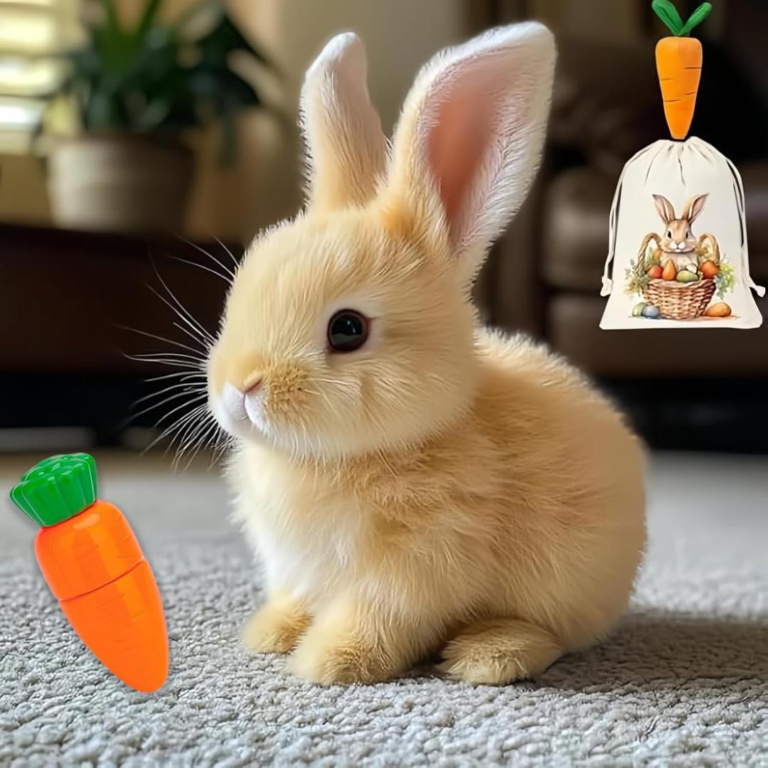 Hopping Bunny Toy, Interactive Electronic Bunny Stuffed Animal with Sounds and Movements, Animated Walking Wiggle Ears Twitch Nose, Easter Bunny Toys for Kids, Girls, Boys, Birthday Gift