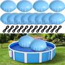 2 Pcs Pool Pillows for Above Ground Pools Cover Balloon Winterizing 4 x 4 ft Inflatable Air Pillow Float with Ropes PVC Ice Equalizer Closing Winter Swimming Ball Accessories