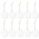 3 x 10pcs Sublimation Blanks Ceramic Disc Ornaments, Christmas Tree Decor Round Ornament for Sublimation, Blank Ceramic Ornaments (3" Round-Sublimation)