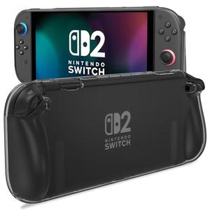 ProCase Protective Cover for Nintendo Switch 2 2025, Case with Ergonomic Grip, Shell for Switch 2, Soft TPU Protector Accessories, Anti-Scratch, Easy to Install -Transparent Black