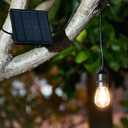 Solar Light Bulb Dusk to Dawn Outdoor Waterproof 3000K with Cable 9.8FT Portable Solar Powered Pendant Lingting for Replacement DIY, Chicken Coop, Shed 2 Pack