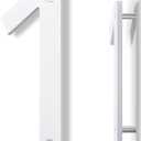 10 Inch White House Numbers for Outside, Large Floating Home Address Numbers, Modern Outdoor House Number for Wall Street Garage Gate
