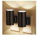 Night Lights Plug into Wall, Dimmable Night Light Plug in, Modern Night Lights with Dusk to Dawn Light Sensor, Soft White 3000K, 0-100LM Adjustable Brightness Nightlight for Hallway Bedroom, 2 Pack