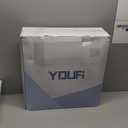 YOUFI Leather Seat Cushion Extra-Thick Booster for Office Chair to Rise Height - Full Filling for Support - with Breathable Cover, Handle and Buckle - Relieves Back Pain  18"x16"x6" (Brown)