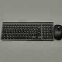 LeadsaiL Wireless Keyboard and Mouse Combo, Wireless USB Mouse and Computer Keyboard Set, Compact and Silent for Windows Laptop, Desktop, PC- Grey (Gray)