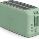 bella 4 Slice Slim Toaster, Fits-anywhere Kitchenware, 6 Setting Shade Control with Reheat & Cancel Buttons, Fits Sourdough, 10 Long Slot, Anti Jam & Auto Shutoff, 900 Watt, Seaglass