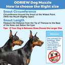 ODRIEW Dog Muzzle for Large Sized Dog - Medium Sized Dogs, Small Basket Muzzle to Prevent Biting - for Barking, Breathable, Allows Panting Drinking, Suitable for Grooming Training. (Black, XS 1)