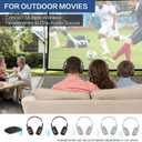 SIMOLIO Dual Wireless Headphones for TV with Transmitter, 2 Channel IR TV Headphones for Home Theater/Outdoor Movie/Car DVD, Tone Control & Optical/RCA/AUX Support, Plug N Play, No Audio Delay