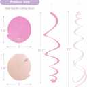 48PCS Pastel Paper Swirl Decorations Hanging Ceiling Streamers for Birthday, Spring, Bridal, Gender Reveal, Wedding, or Everyday Party Decor