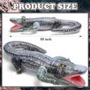 WinnerWhy 2 Pcs 55" Inflatable Alligator Toys Realistic Blow up Alligator Crocodile Animal Reptile Party Decor Props and Pool Floats Toys Jungle Party Garden Decorations for Adults