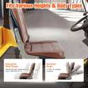 PVC Forklift Seat Suspension Tractor Seat with 140 Adjustable Back | Brown | Fits Excavator Forklift, Tractor, Skid Loader, Backhoe Dozer Telehandler, Heavy Mechanical Seat