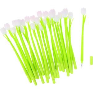 Color Changing Flower Pens - Pack of 30 Ballpoint Pens Creative Gel Ink Rollerball Pen for School Home Office Stationery Store Kids Girls Gift, Black 0.38mm (Tulip)