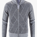 VtuAOL Men's Cardigan Sweaters Casual Full Zip Sweaters Knitted Cardigan with Pockets XL