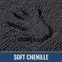 Arotive Bathroom Rugs 30x20, Extra Soft Absorbent Shaggy Chenille Bath Rugs, Machine Washable Rubber Backing Non-Slip Bath Mats for Bathroom Floor Tub and Shower, Home Decor Accessories, Dark Grey