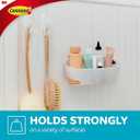 Command Shower Caddy with Water Resistant Command Strips, Frosted, Easy to Open Packaging Bathroom Organization